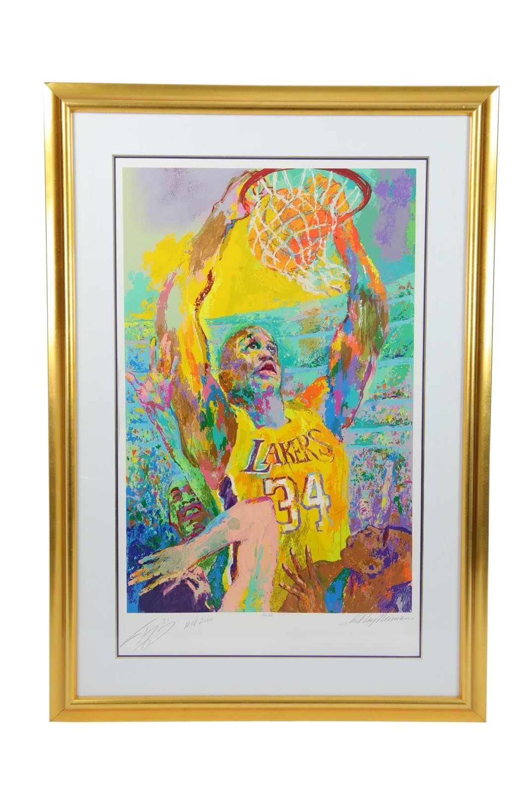 - Shaq Signed Leroy Neiman Serigraph