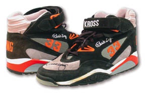 - 1993 Patrick Ewing N.B.A. Playoffs Worn Sneakers.