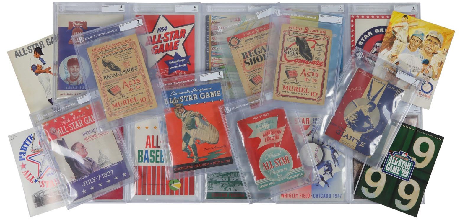 Tickets, Publications & Pins - 1934-2000 All Star Game Program Collection (65)