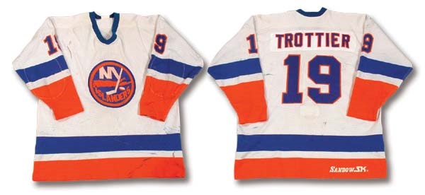 1980’s Bryan Trottier Game Worn Islanders Sandow Jersey