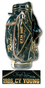 Baseball Equipment - 1986 Roger Clemens "Cy Young Award" Golf Bag