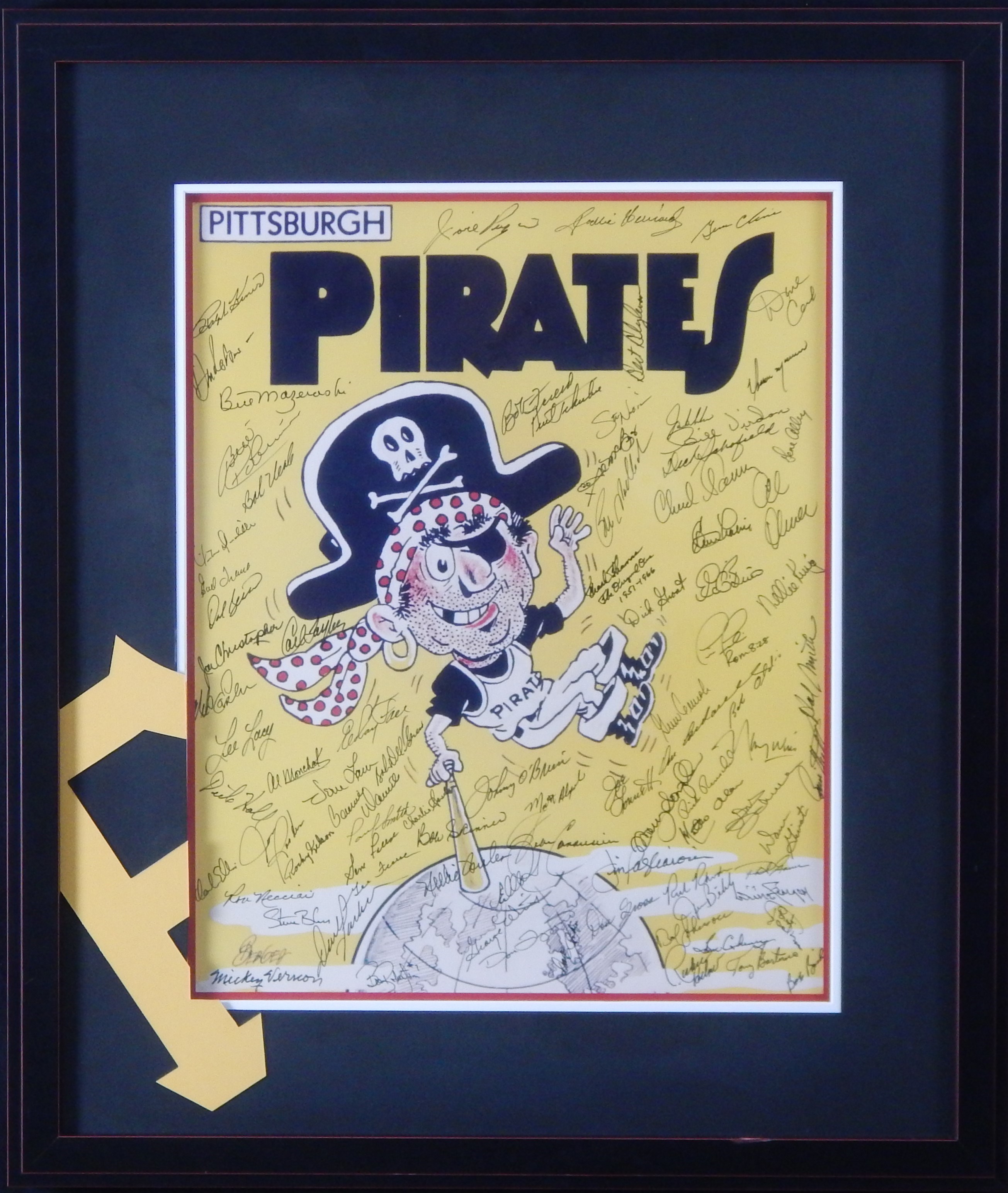 Baseball Autographs - Pittsburgh Pirates All-Time Greats Signed Print (80+ Signatures)