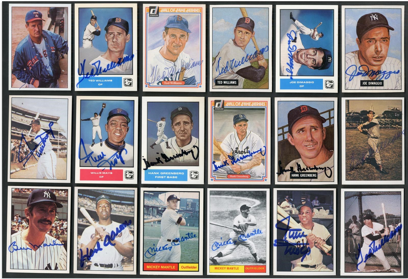 Kubina And The Mick - 1970s-80s TCMA & More Signed Sets Collection  - Robinson, Mantle, Paige (350+ Autographs)