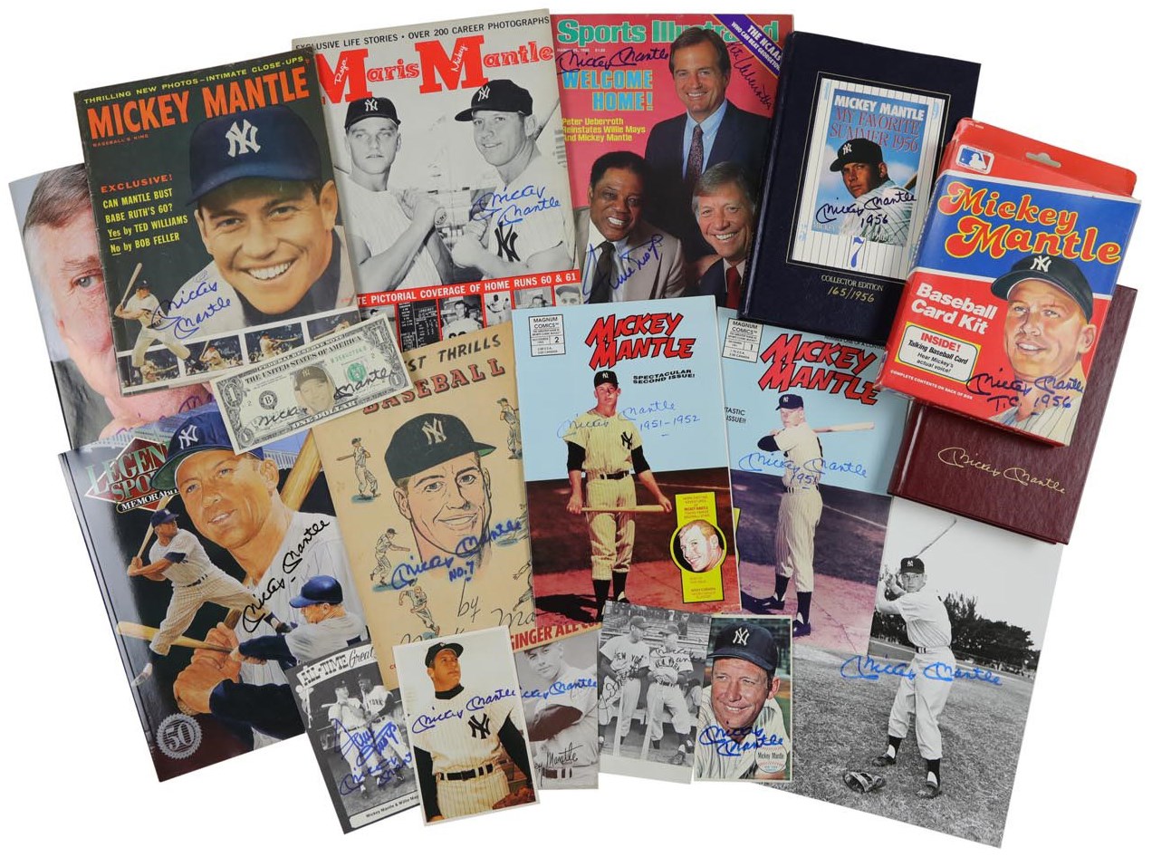 - Amazing Mickey Mantle Autograph Collection w/Premiums & Exhibits (90+)