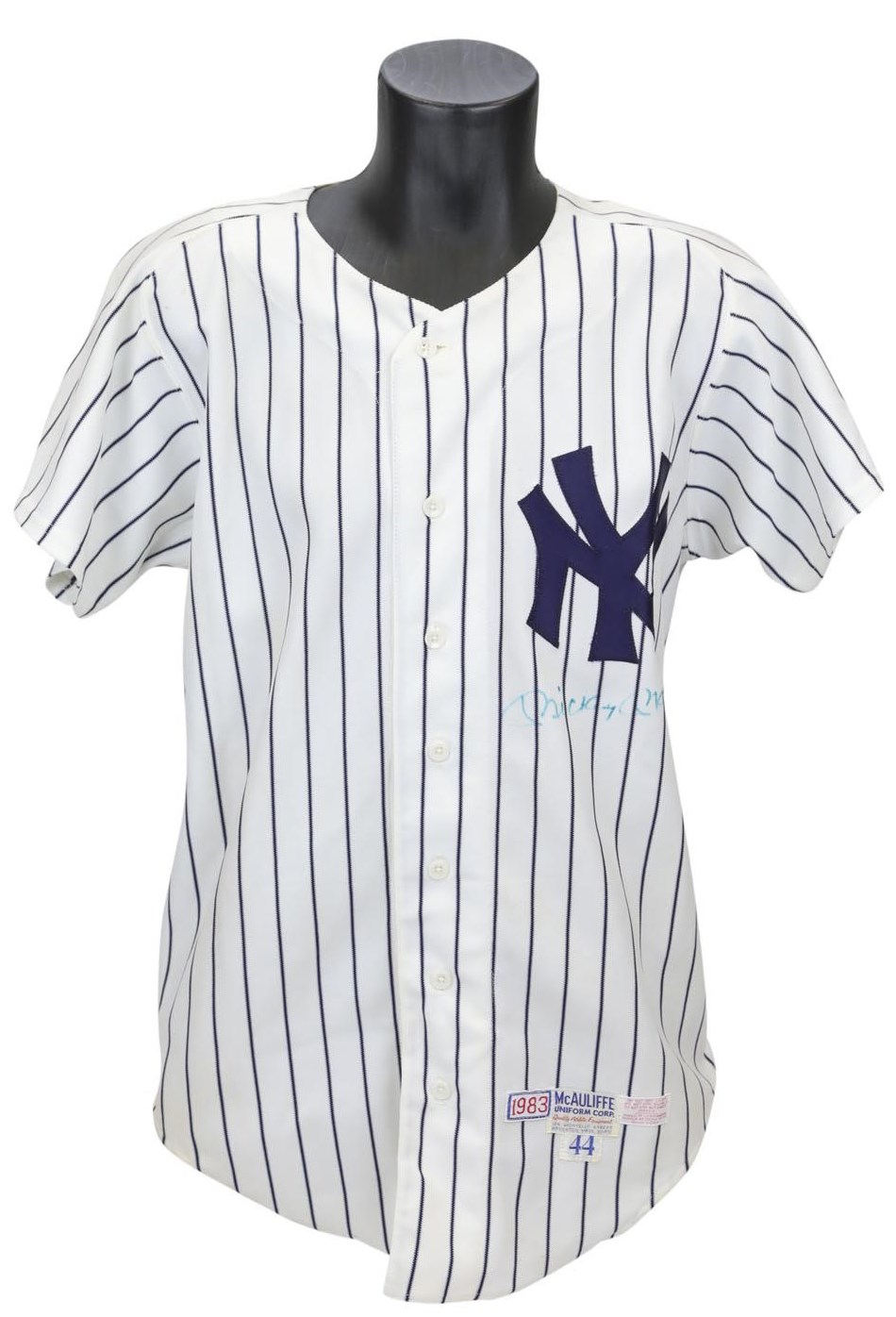 - 1983 Mickey Mantle Signed Yankees Jersey (PSA)