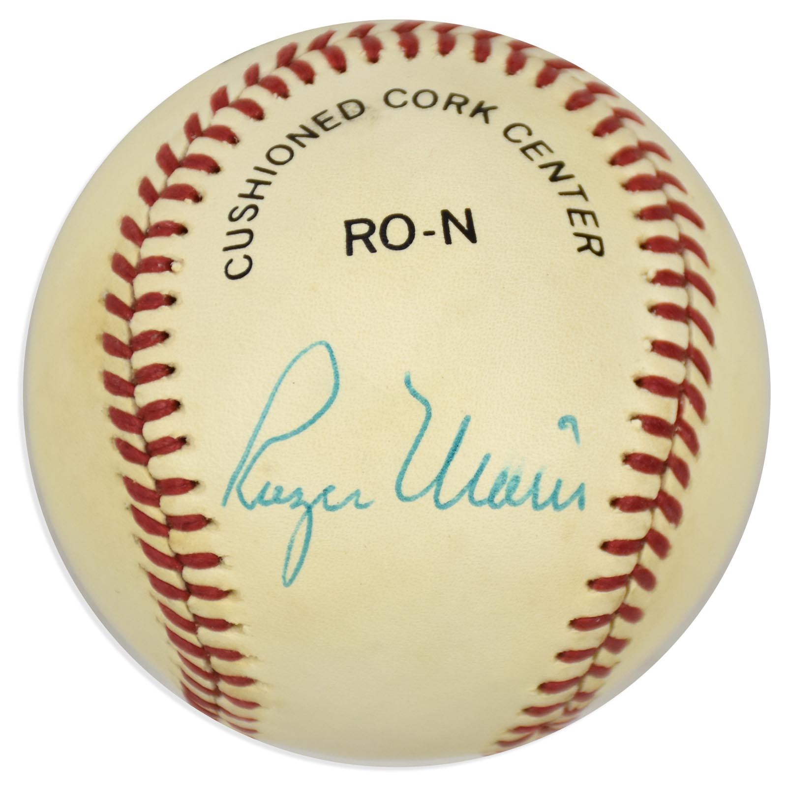 Baseball Autographs - Roger Maris & Hank Aaron Dual Signed Baseball (PSA)