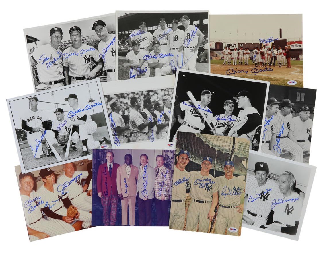 Kubina And The Mick - Stunning Mickey Mantle & HOFers Heavily Signed Photos - Six PSA 10's (30 Photos, 118 Autos)
