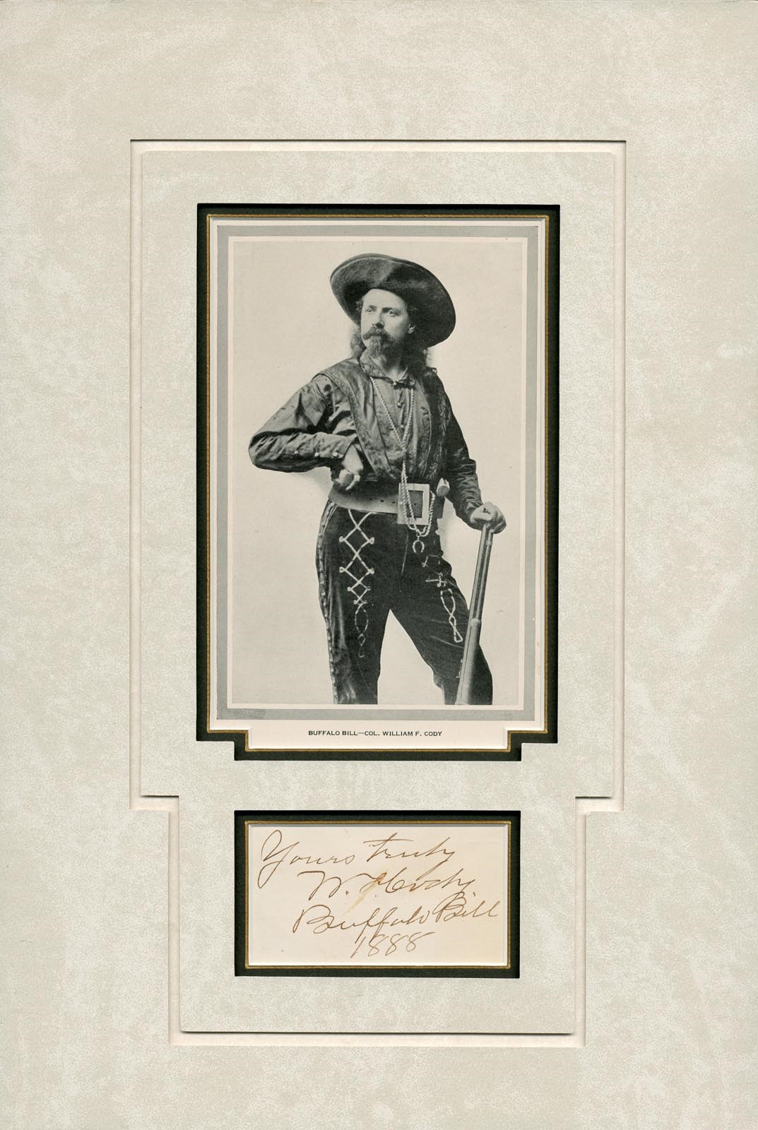 Rock And Pop Culture - 1888 Buffalo Bill Signature Display (PSA)