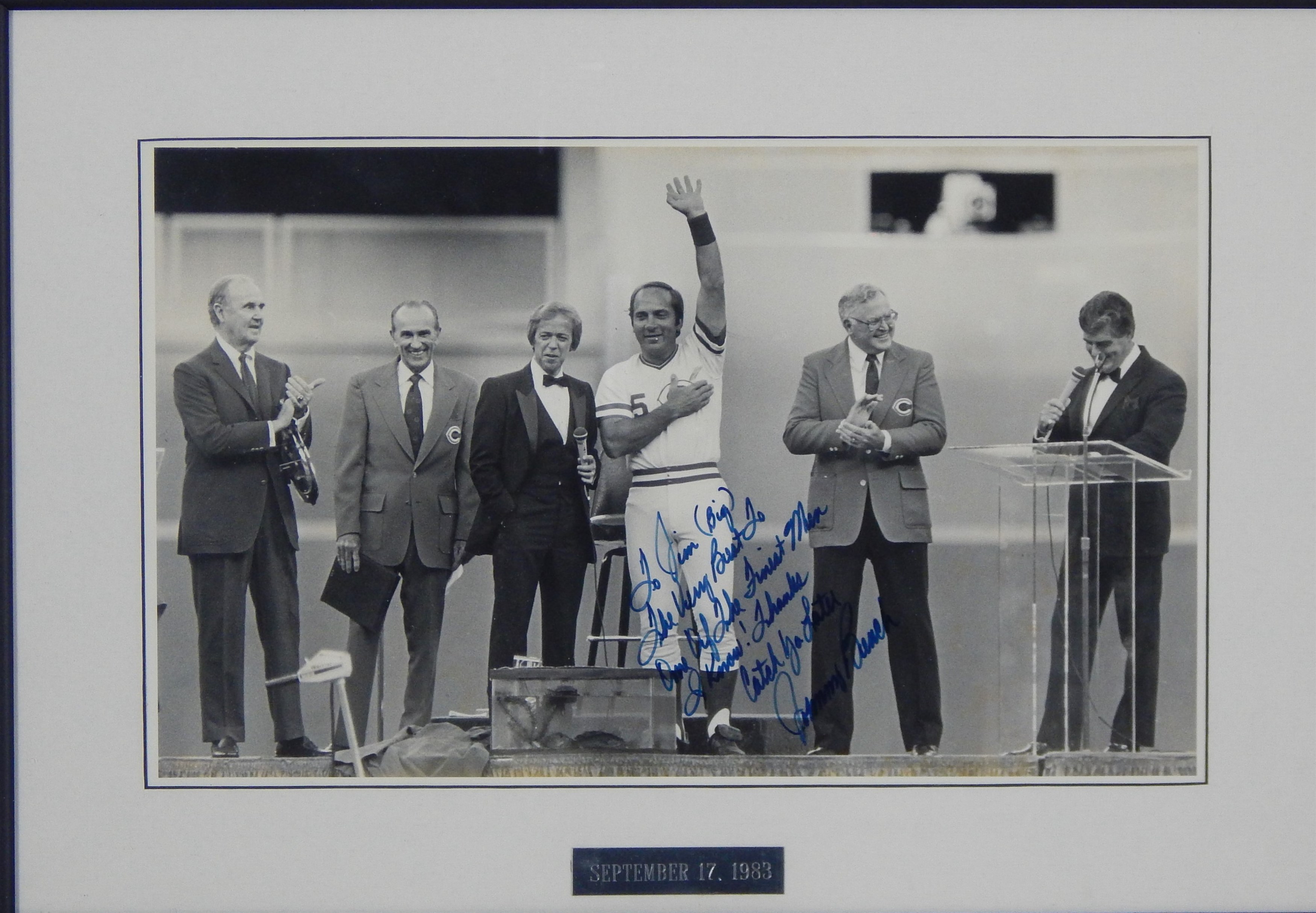 Johnny Bench Signed and Inscribed Large Format Photograph