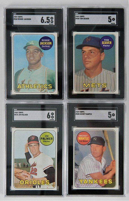 Baseball and Trading Cards - 1969 Topps Baseball Complete Set w/ (7) SGC Graded