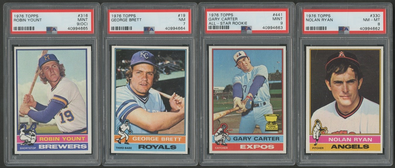 Baseball and Trading Cards - High Grade 1976 Topps PSA Graded Collection (4)