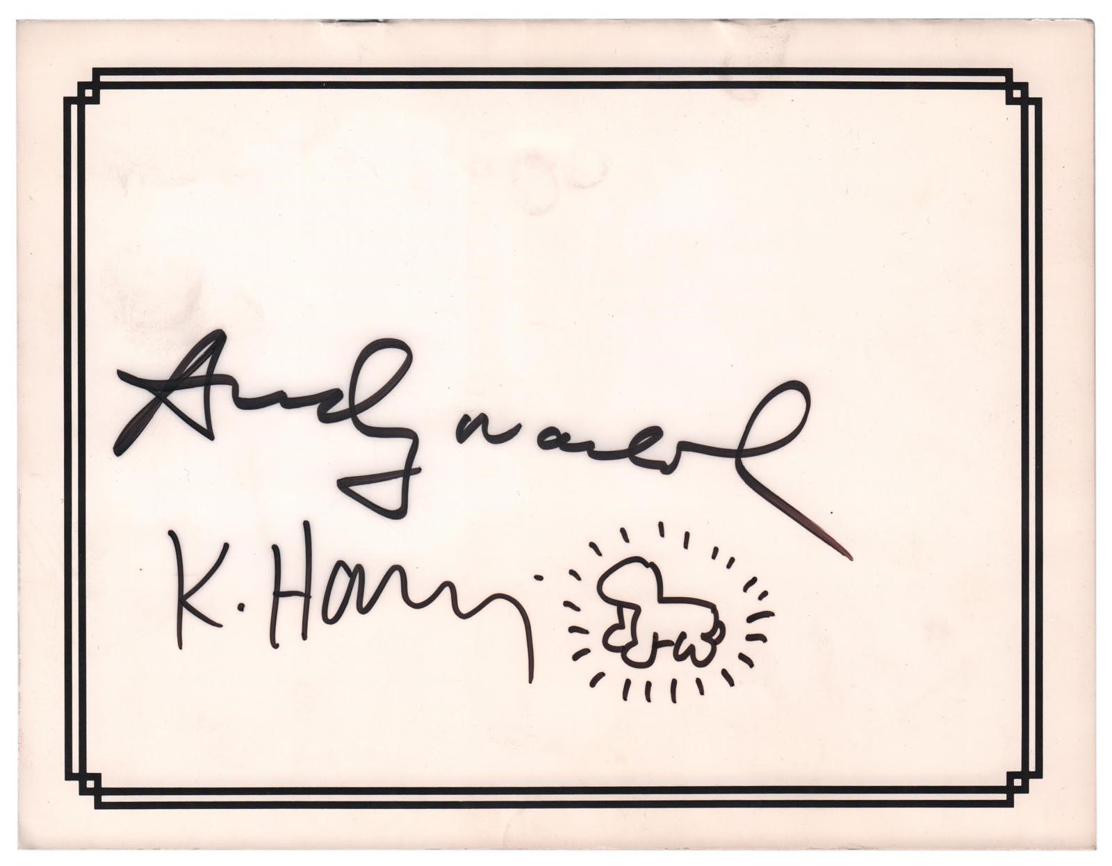 Andy Warhol & Keith Haring Signed 1986 Emmy Awards Program (PSA)