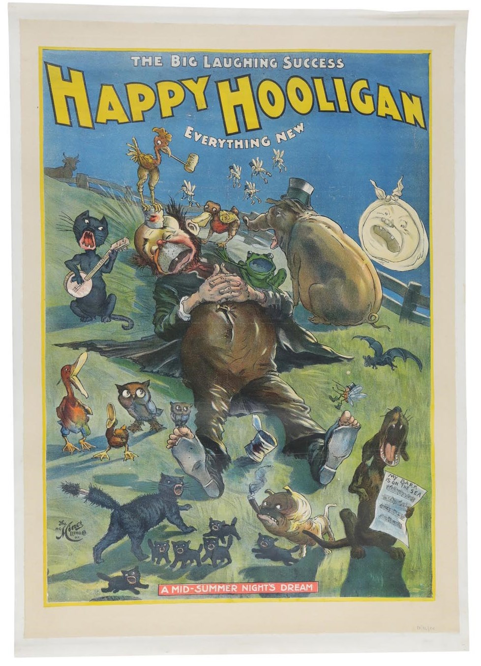 Circa 1902 Happy Hooligan Theater Poster