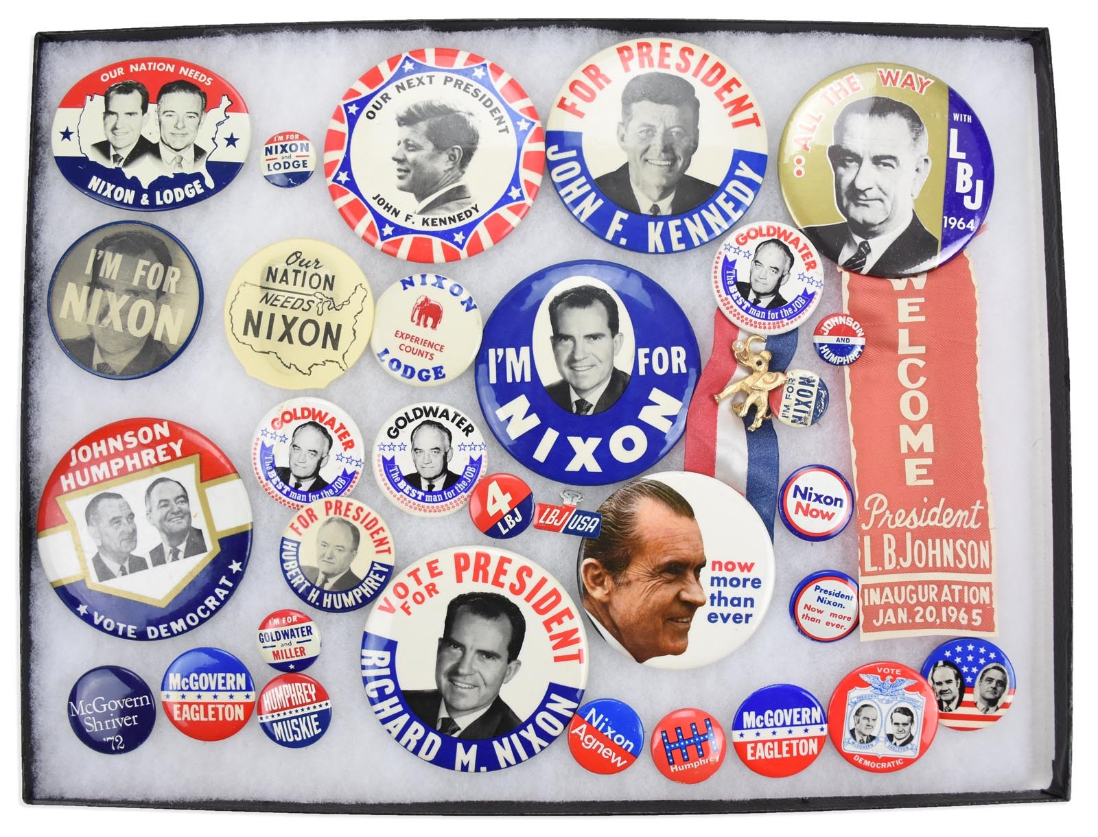 Rock And Pop Culture - 1900-1960s Political Campaign Pins (100+)