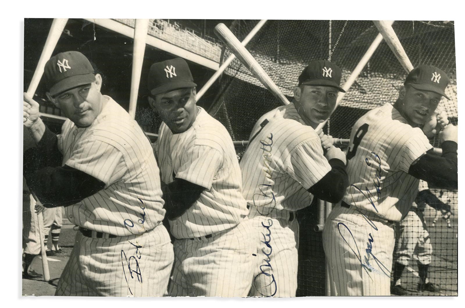 Mantle and Maris - Circa 1961 Mickey Mantle & Roger Maris Vintage Signed Photo from Hector Lopez (PSA)