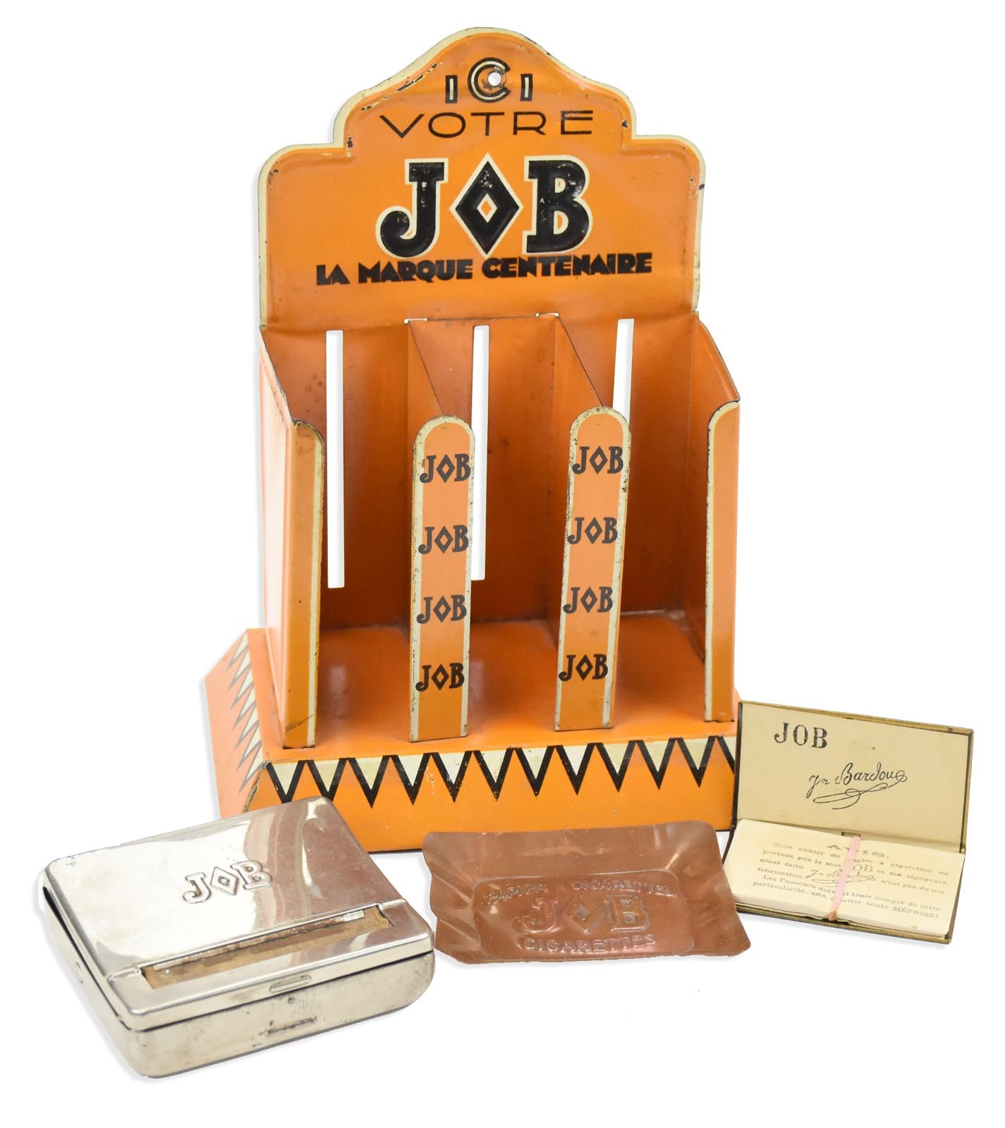 - 1920s "Job" Cigarette Rolling Paper Dispenser & More (4)