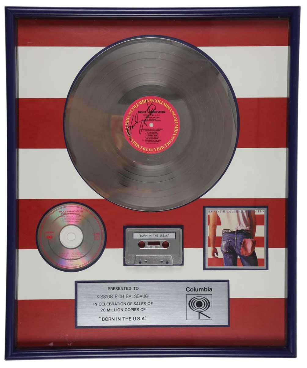 Rock And Pop Culture - 1984 Bruce Springsteen "Born In The USA" Gold Record