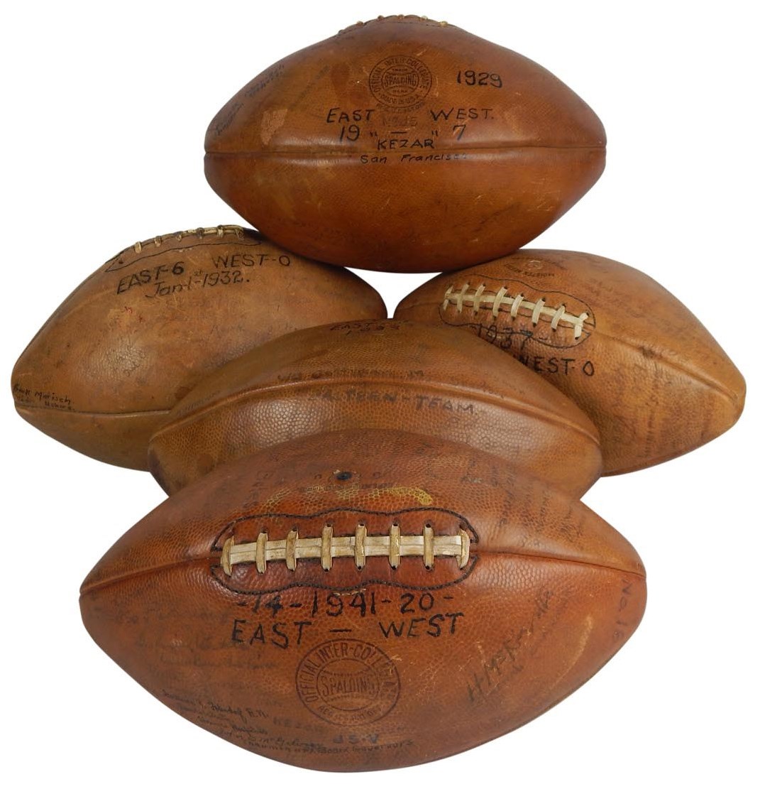 - 1930-41 East-West All Star Game Used Footballs (5)