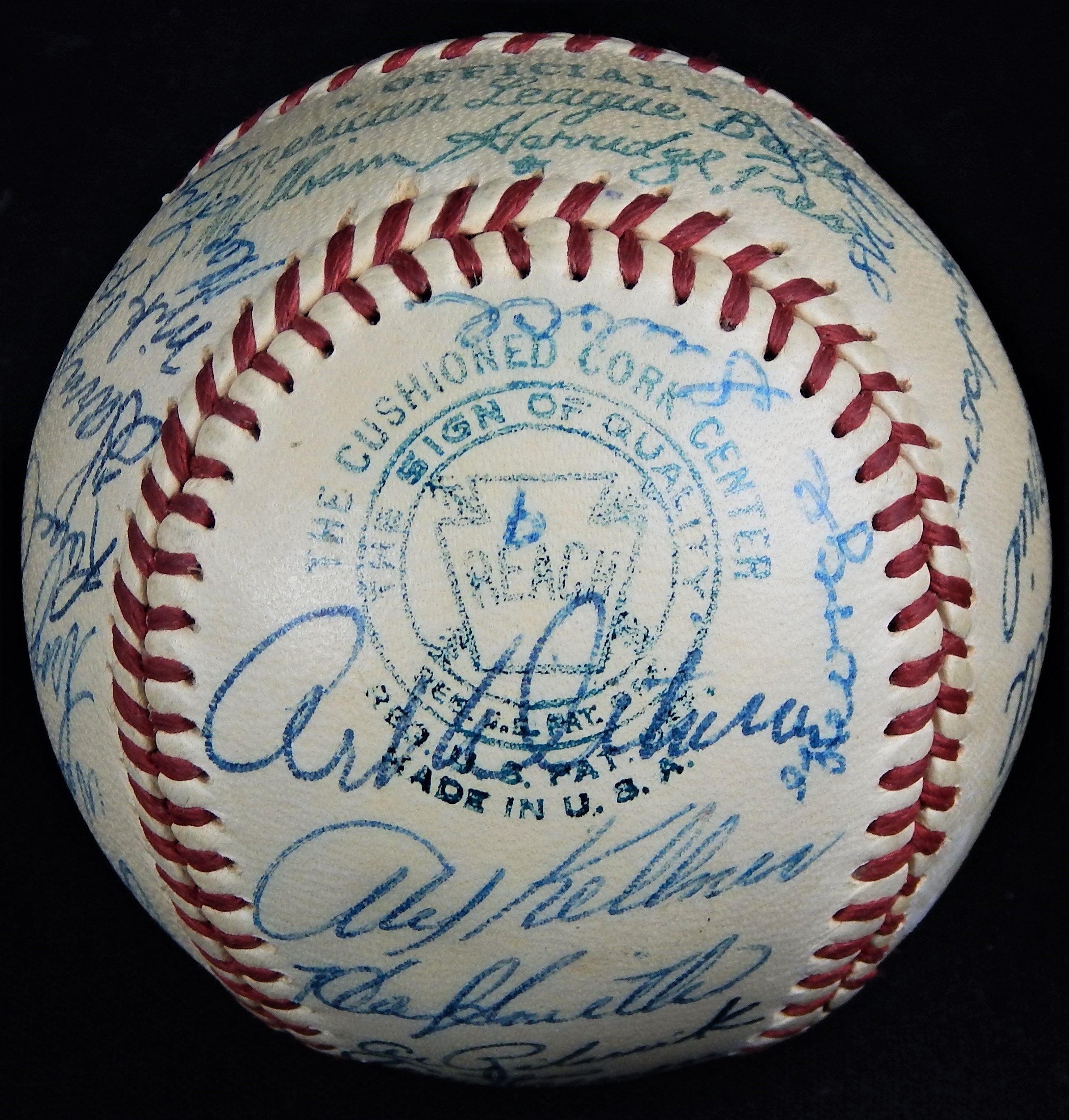 Baseball Autographs - 1956 Kansas City Athletics Team Signed Ball From with Bobby Shantz