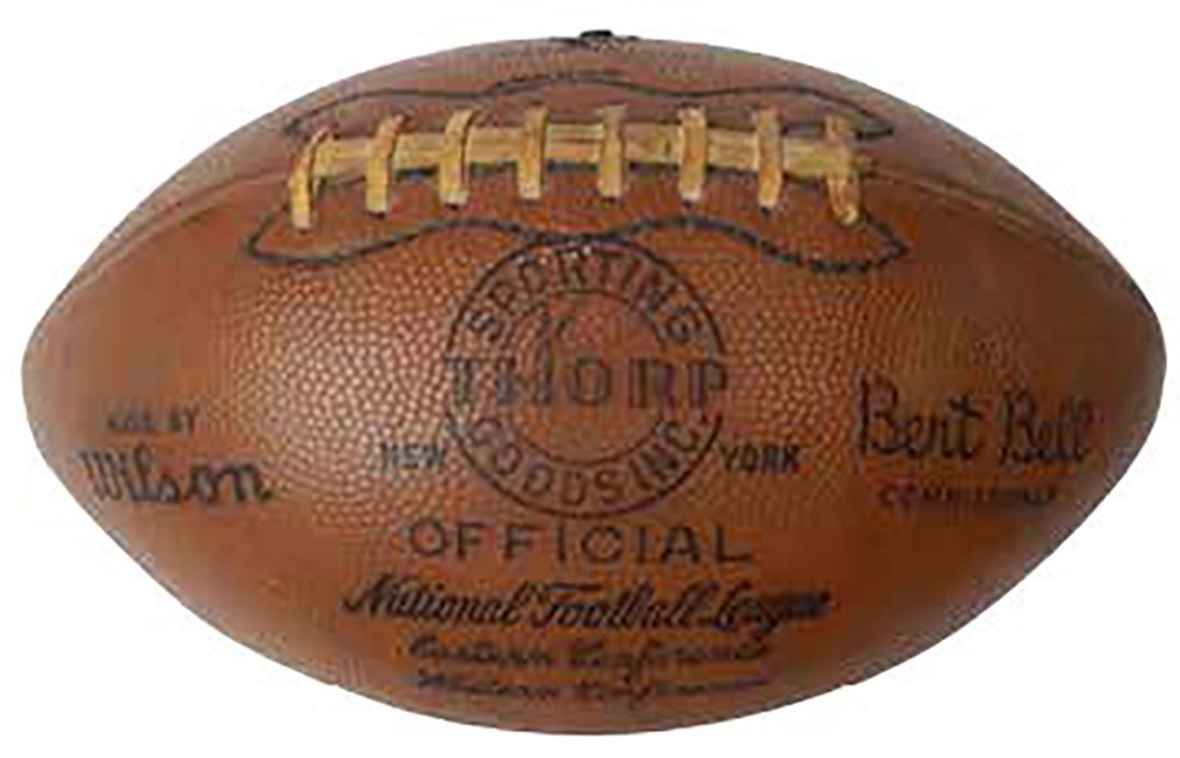 1950s NFL Game Football from Eagles Coach