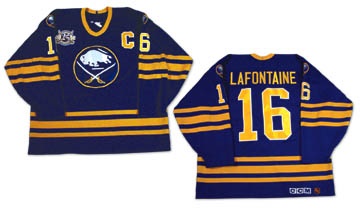 Pat LaFontaine Buffalo Sabres Vintage Throwback Blue Jersey