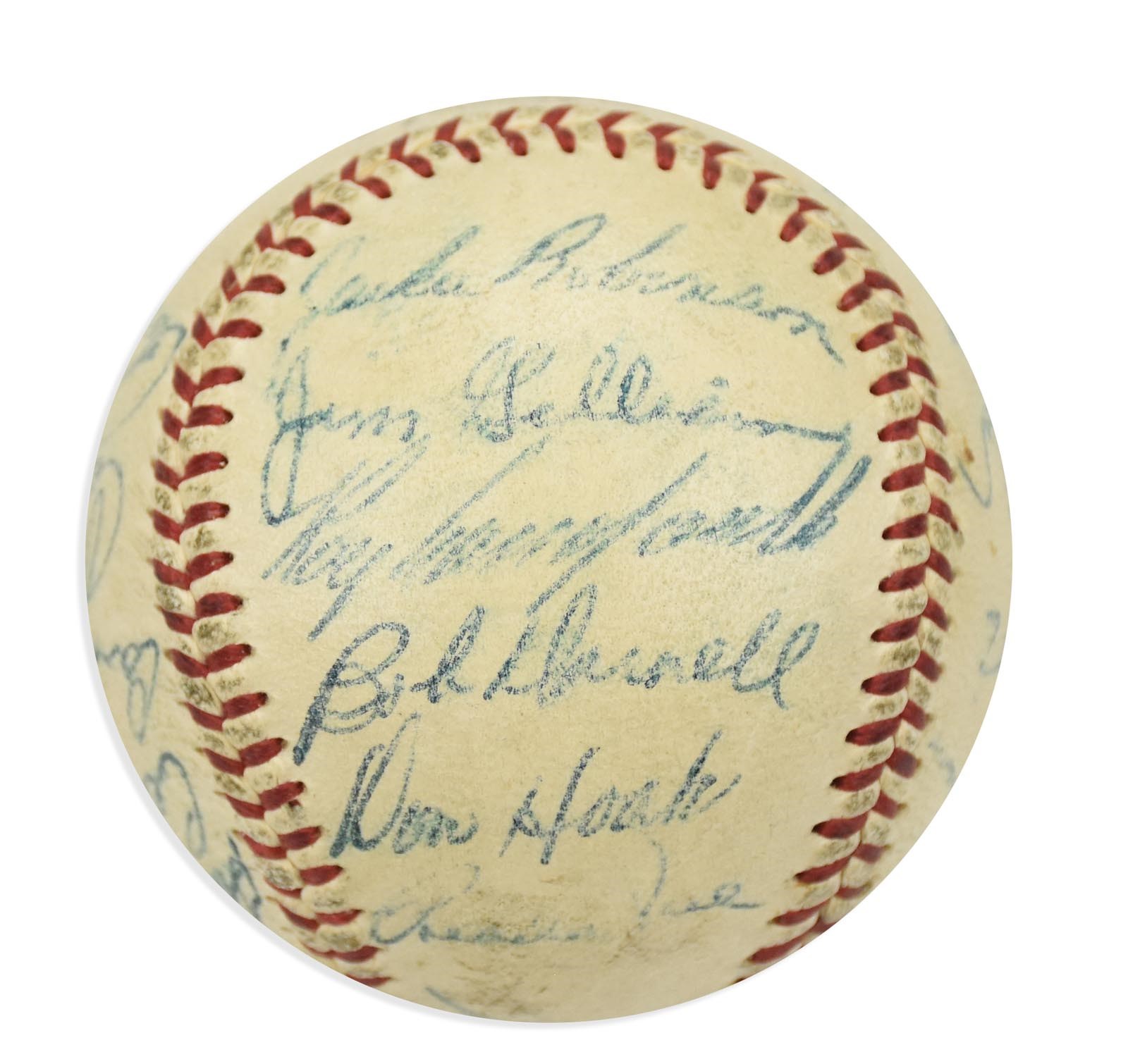 Jackie Robinson & Brooklyn Dodgers - 1954 Brooklyn Dodgers Team Signed Baseball (Beckett LOA)