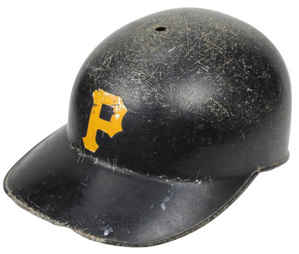 Clemente and Pittsburgh Pirates - 1960s Matty Alou Pittsburgh Pirates Game Used Batting Helmet