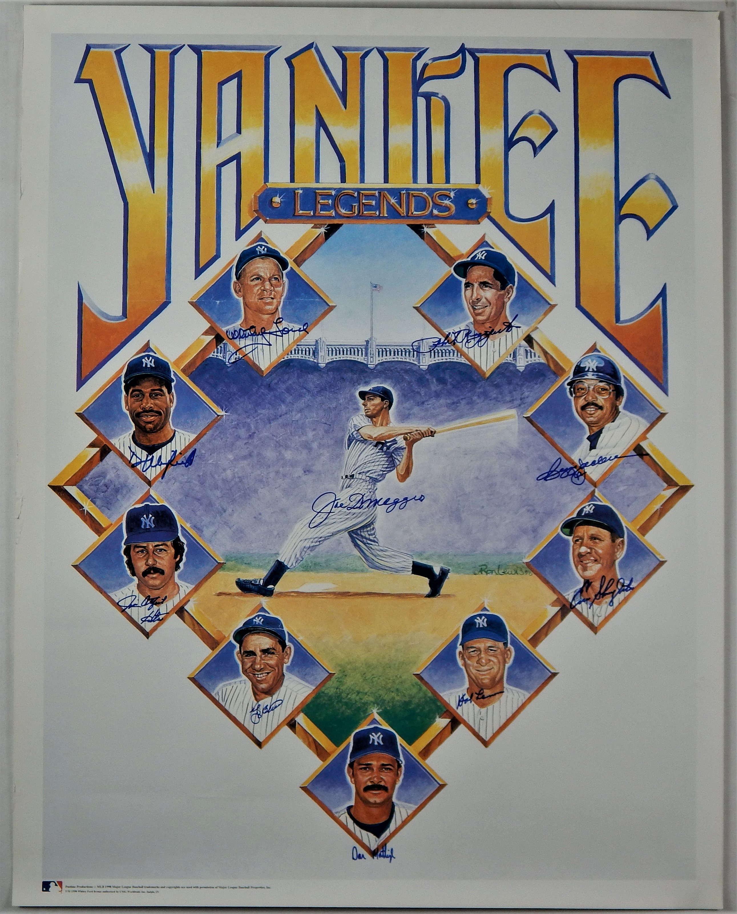 Yankees - 1998 "Yankee Legends" Signed Print