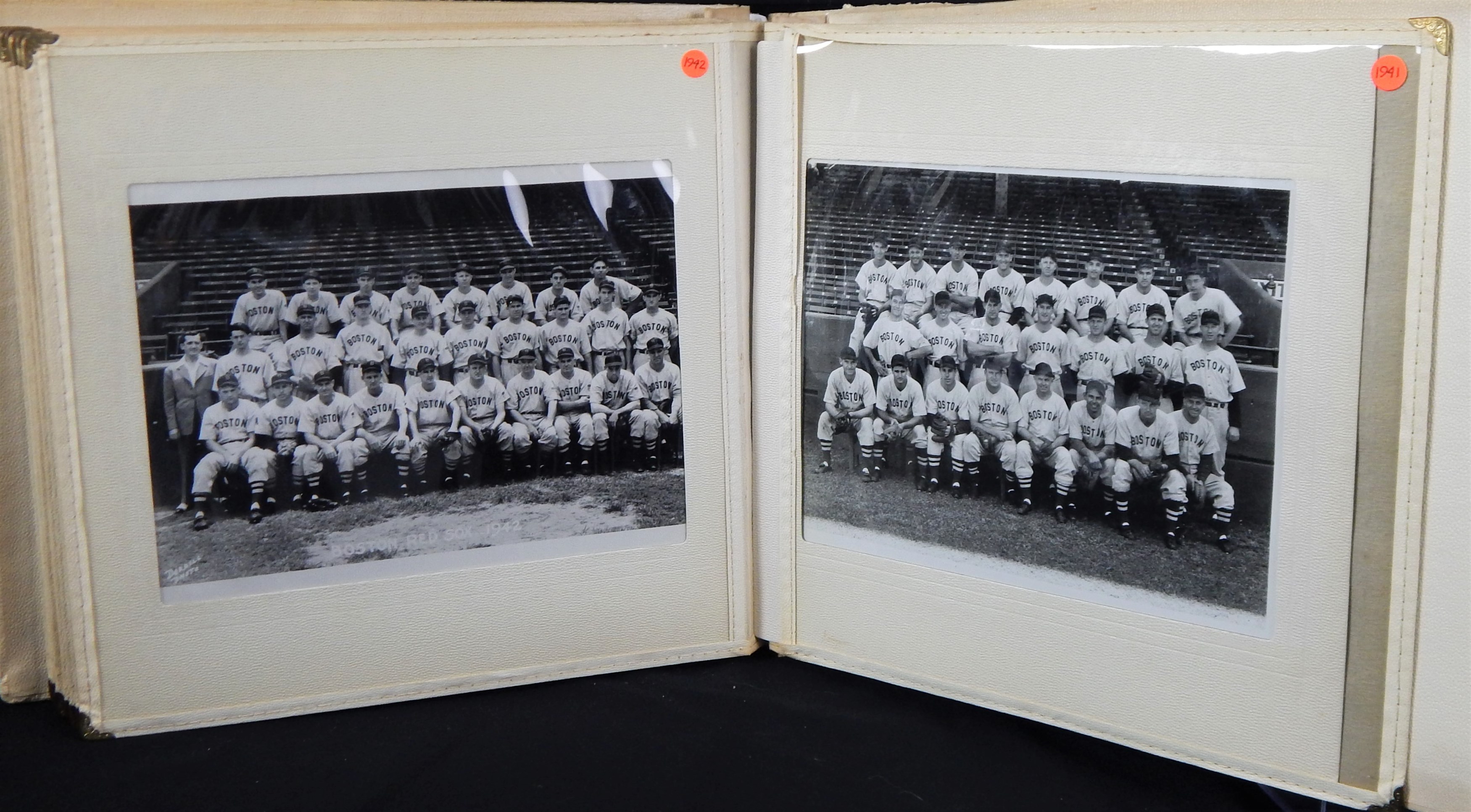 Baseball Photographs - 1912-1963 Boston Red Sox Team Photo Album