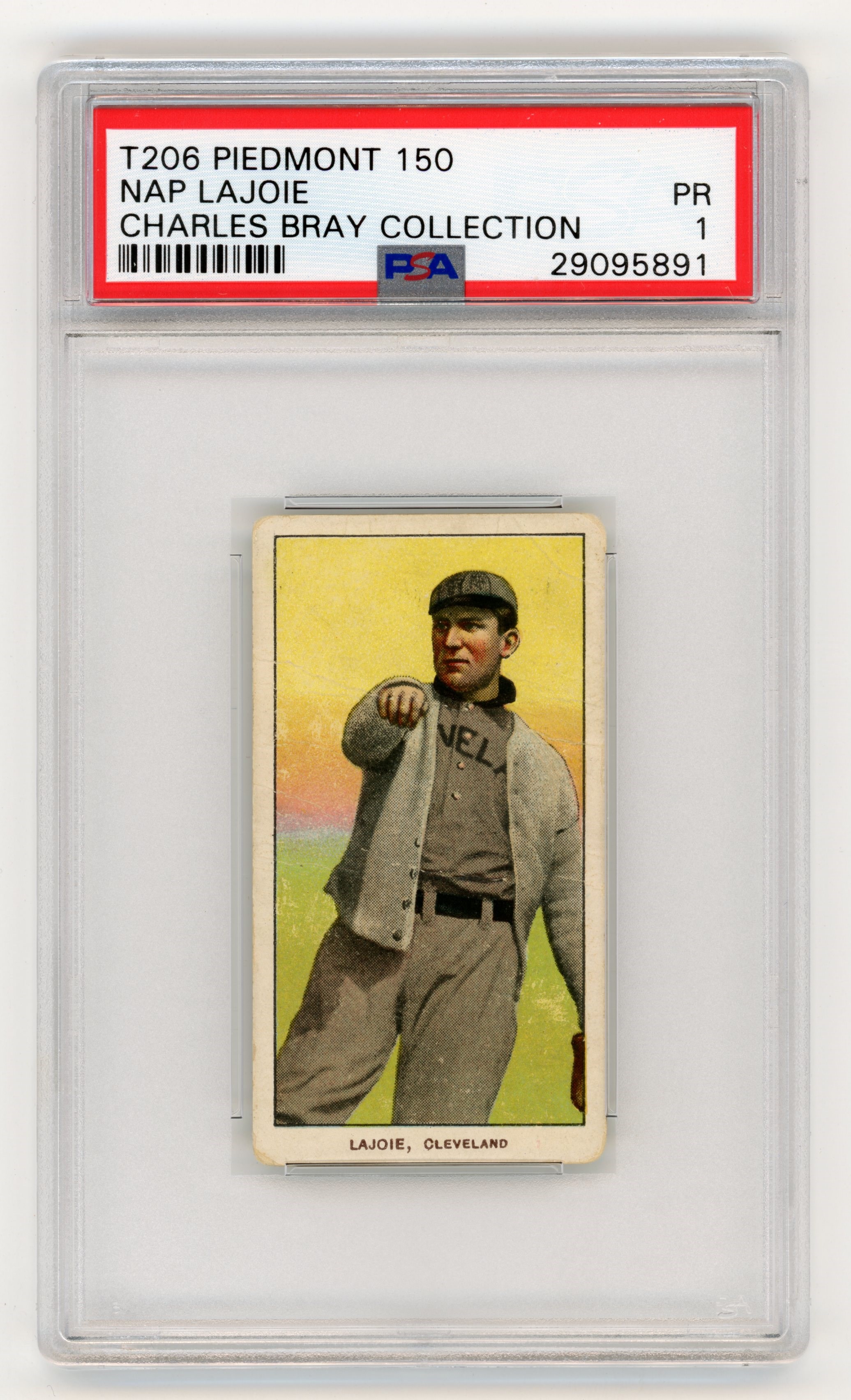 - T206 Piedmont 150 Nap Lajoie PSA 1 From Charles Bray Collection
