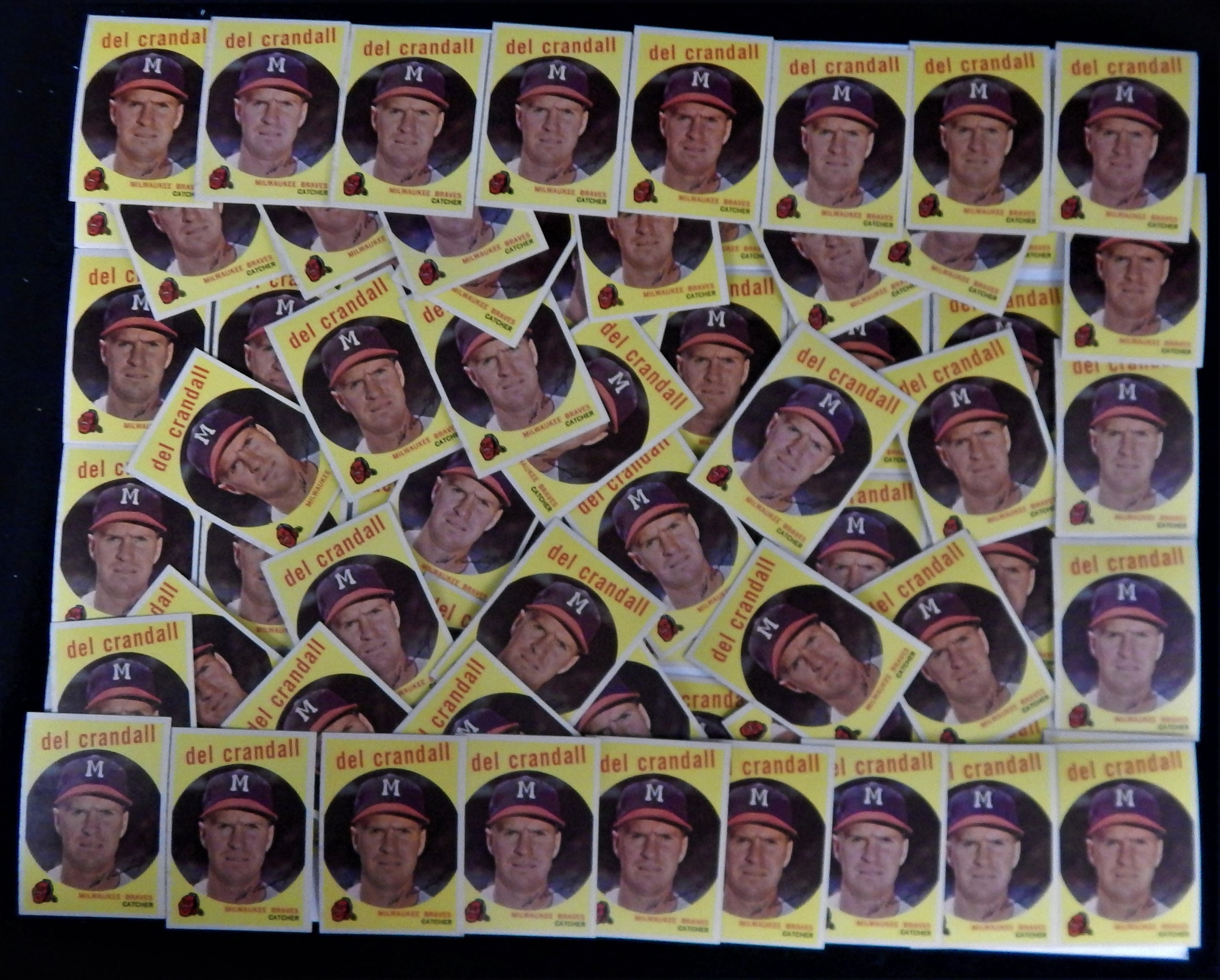 Baseball and Trading Cards - 1959 Topps #425 Del Crandall Lot of 75