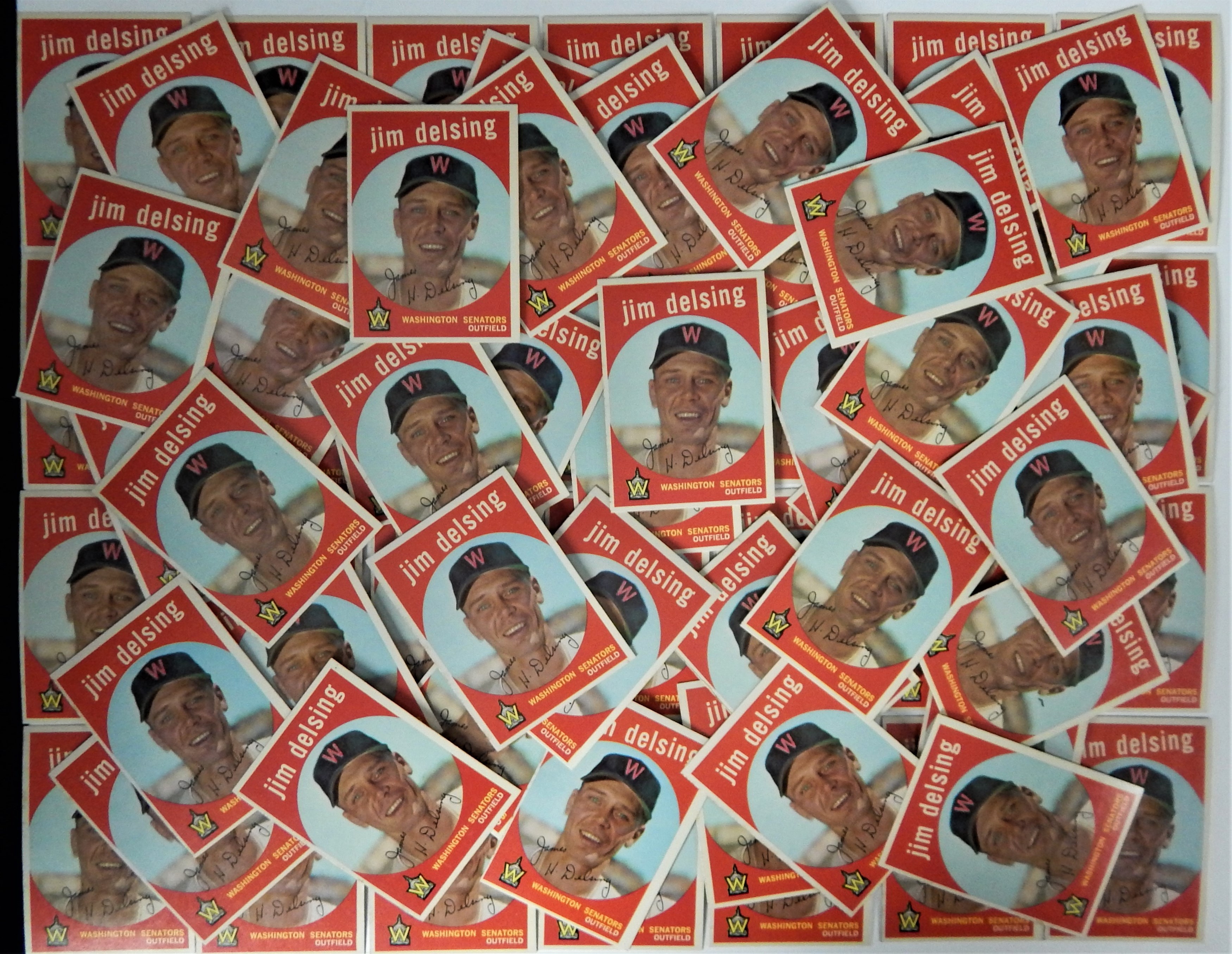 Baseball and Trading Cards - 1959 Topps #386 Jim Delsing Lot of 70