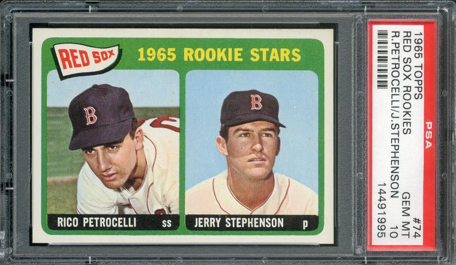 - 1965 Topps #74 Red Sox Rookies PSA GEM MINT 10