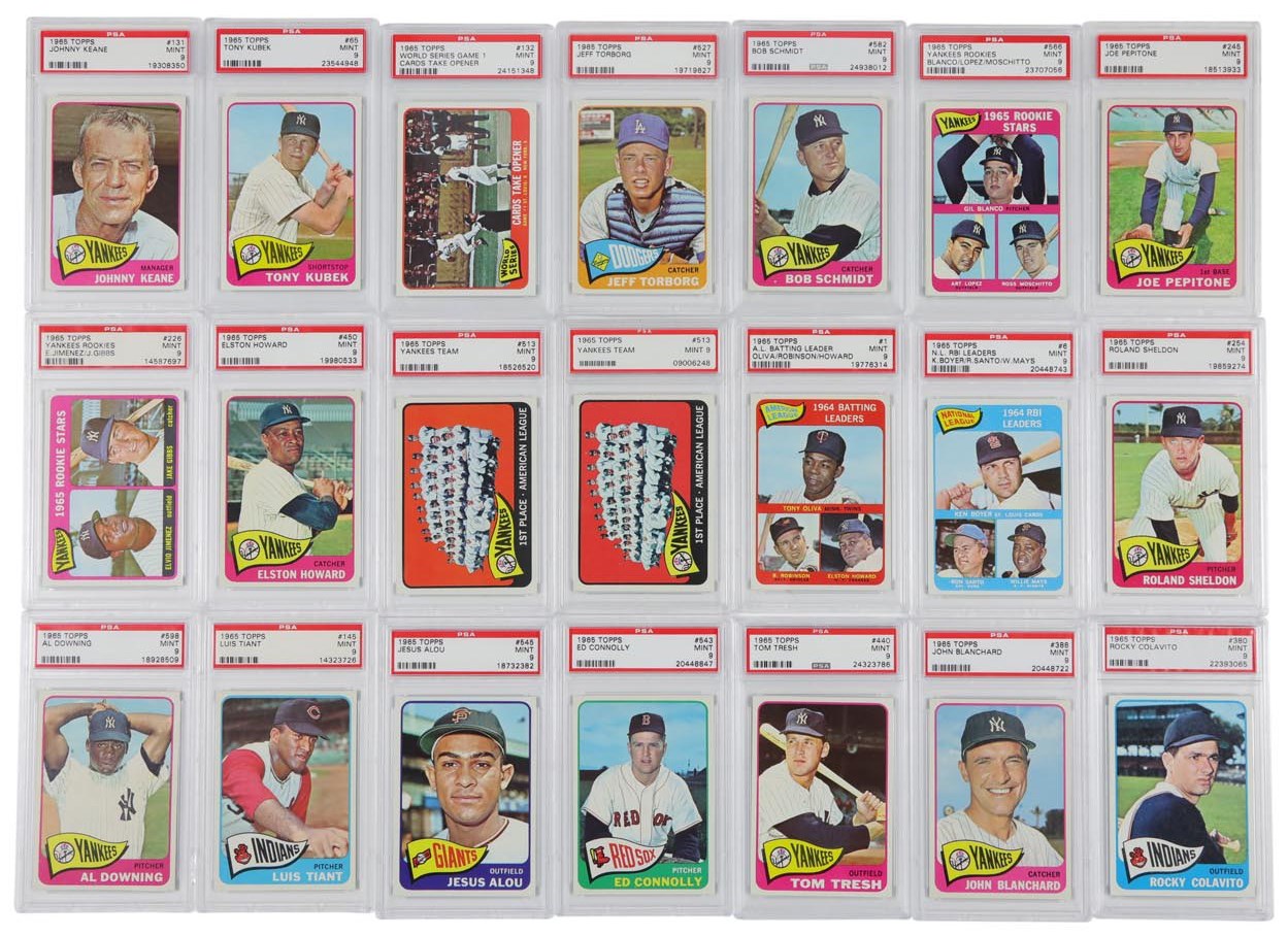 Baseball and Trading Cards - 1965 Topps PSA MINT 9 Collection w/Stars & Short Prints (110+)