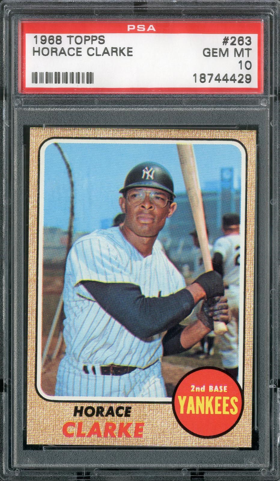 Baseball and Trading Cards - 1968 Topps #263 Horace Clarke PSA GEM MINT 10 (Pop 2)