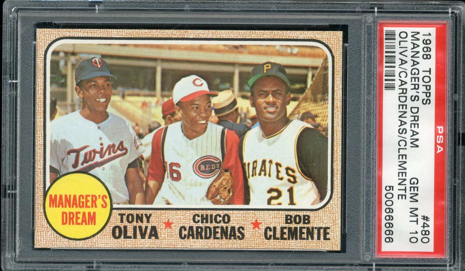 Baseball and Trading Cards - 1968 Topps #480 Manager's Dream w/Roberto Clemente PSA GEM MINT 10