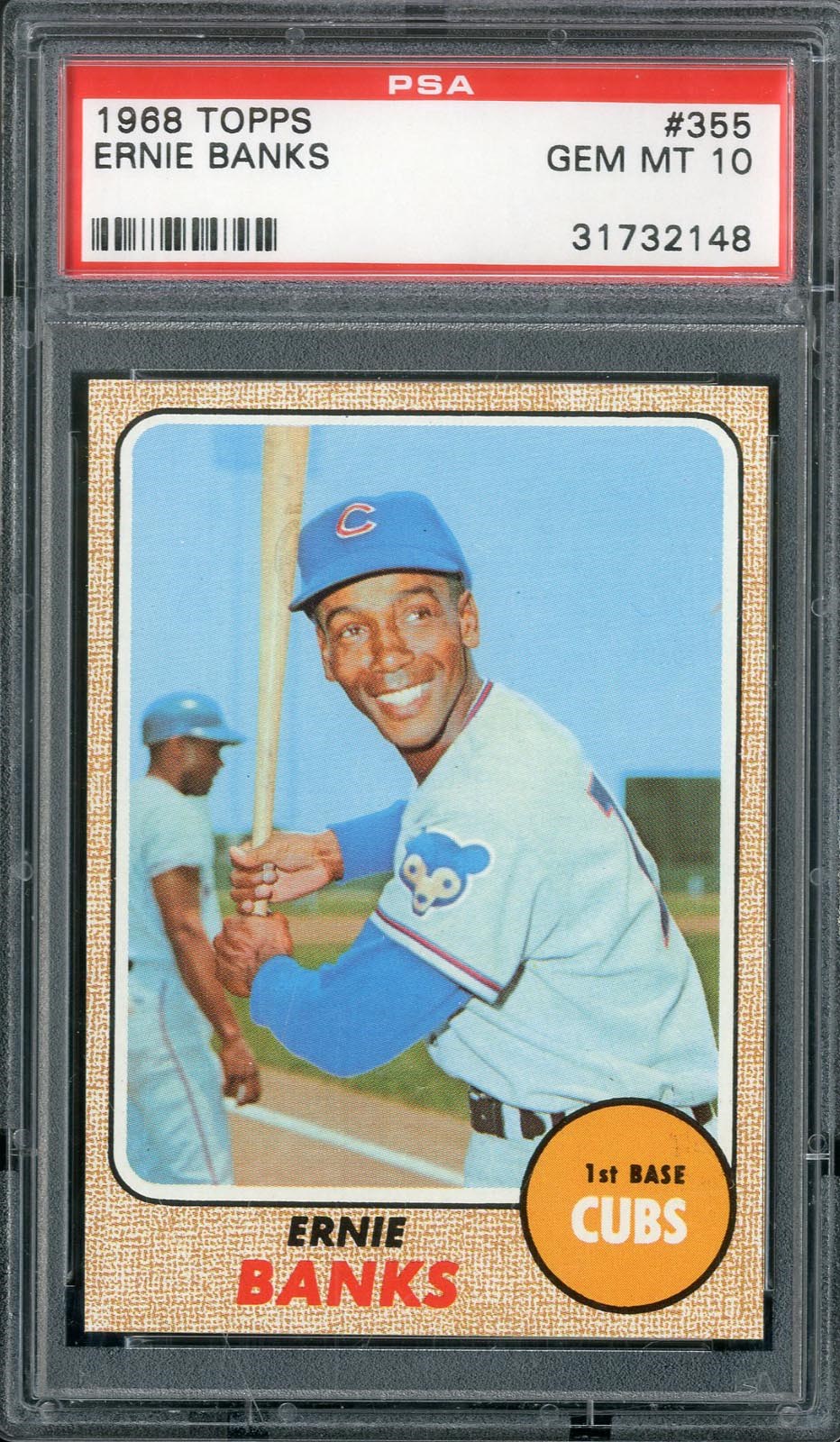 Baseball and Trading Cards - 1968 Topps #355 Ernie Banks PSA GEM MINT 10