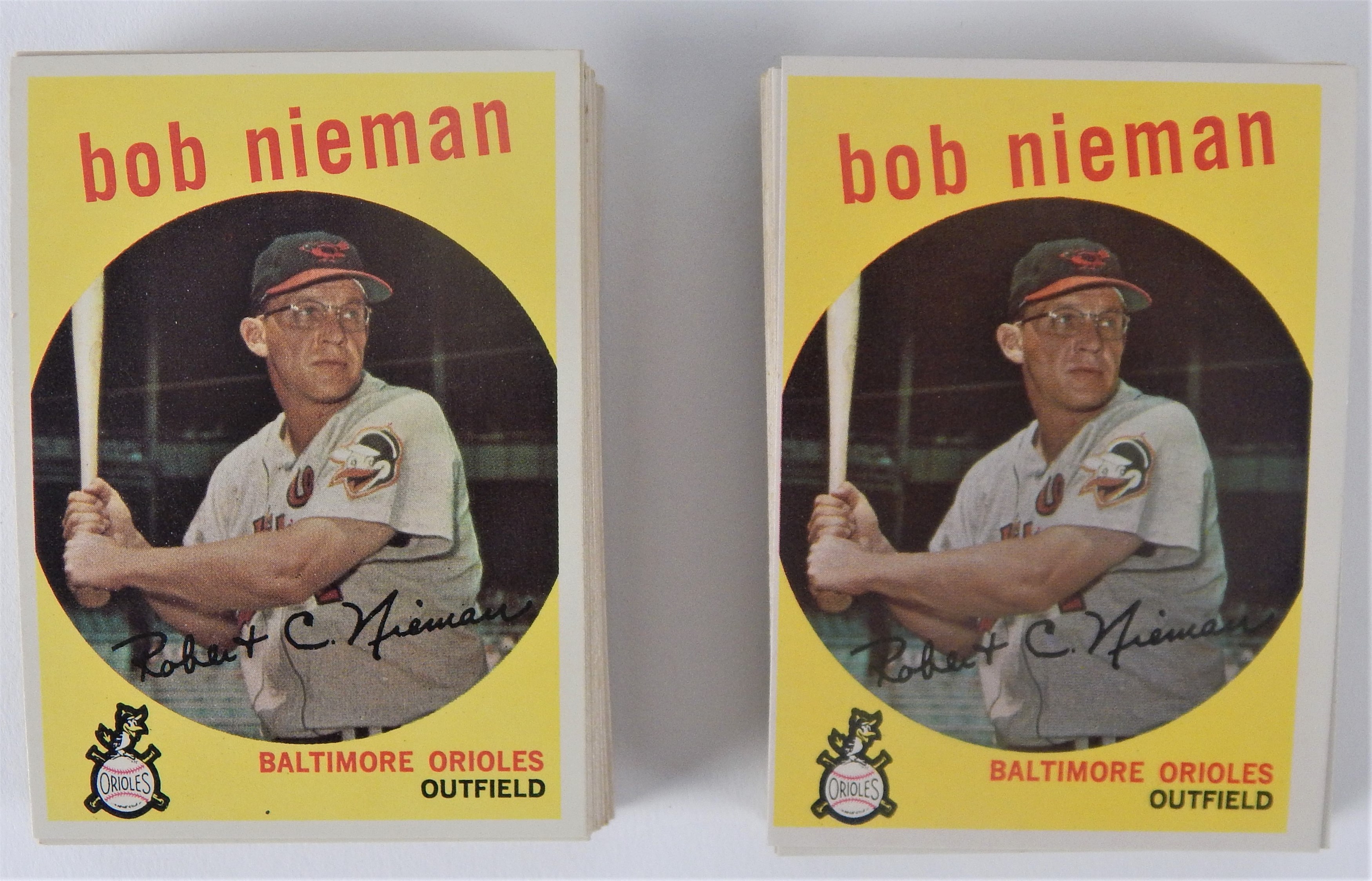 Baseball and Trading Cards - 1959 Topps # 375 Bob Nieman Lot of 70