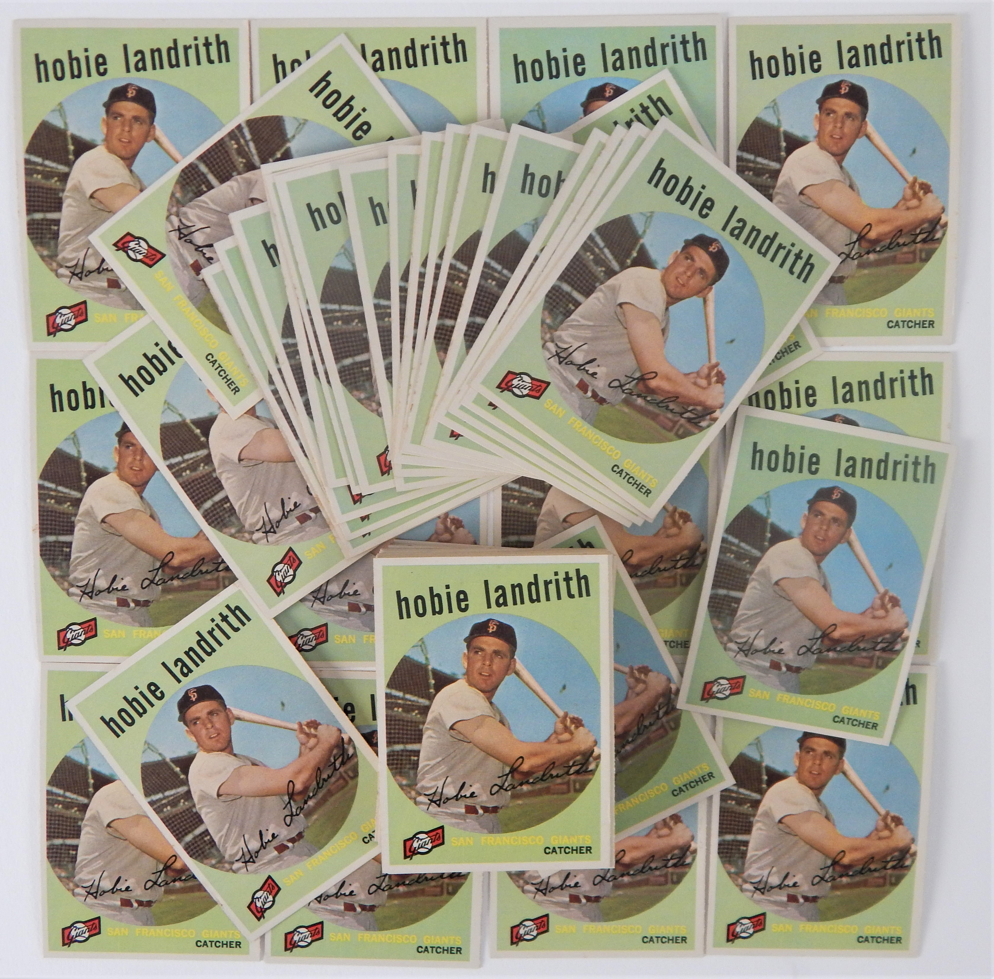 Baseball and Trading Cards - 1959 Topps # 422 Hobie Landrith Lot of 75