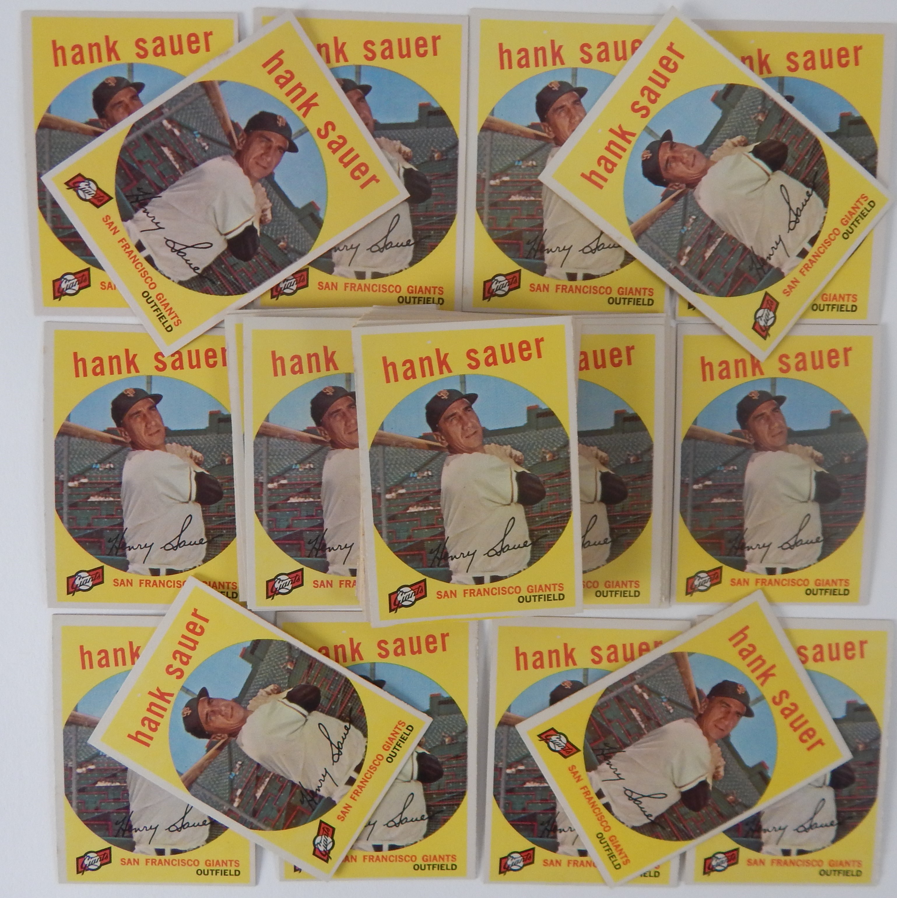 Baseball and Trading Cards - 1959 Topps #404 Hank Sauer Lot of 60