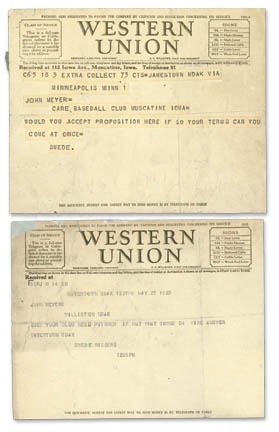 1920’s Swede Risberg Telegram Collection (2)