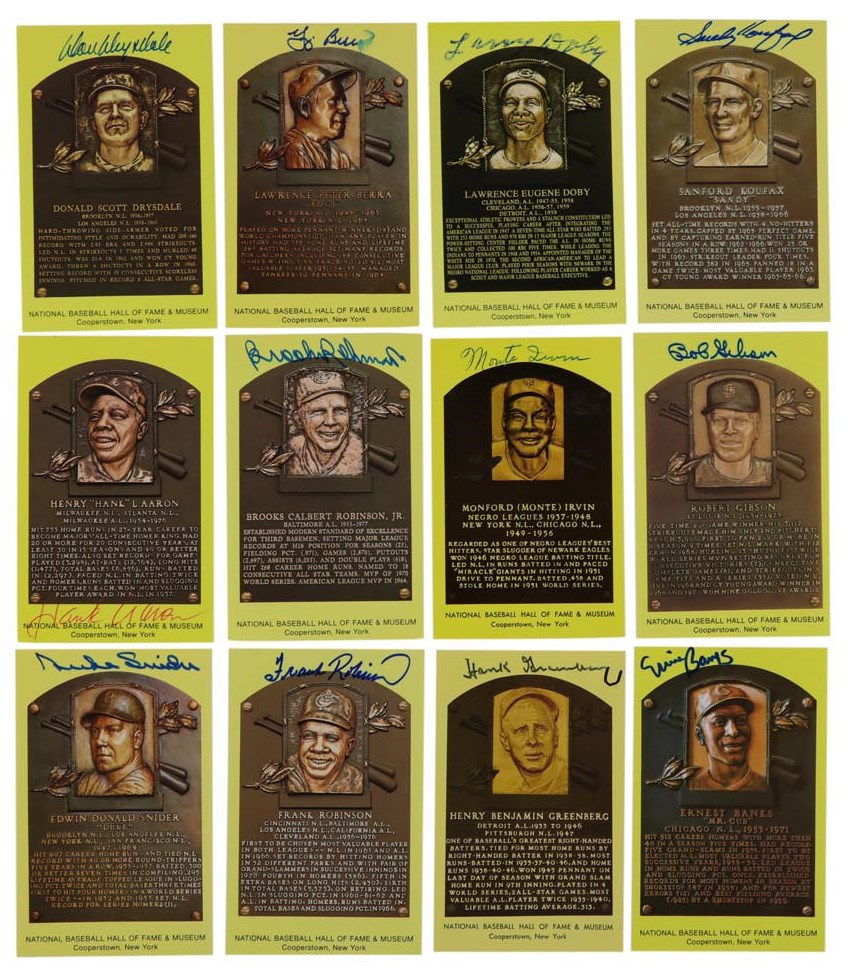 Baseball Autographs - Hall of Fame Signed Postcard Collection (75+)