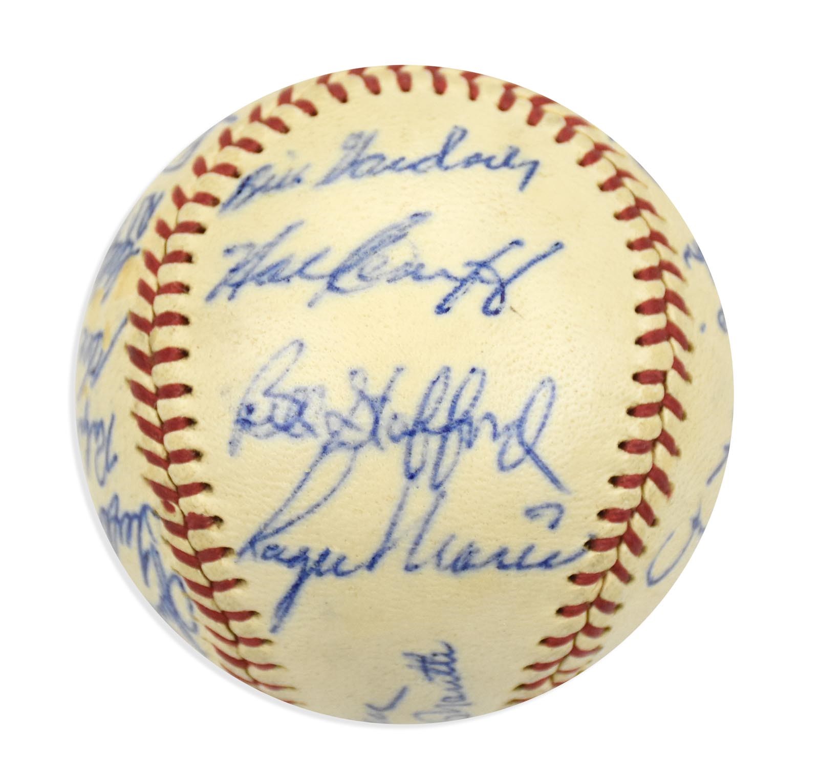 NY Yankees, Giants & Mets - 1961 World Champion New York Yankees Team Signed Baseball (PSA)