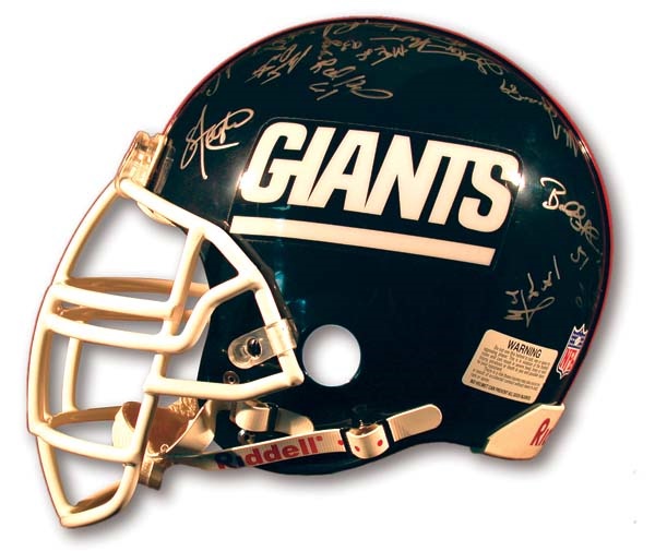 Football - 1990 New York Giants Team Signed Helmet
