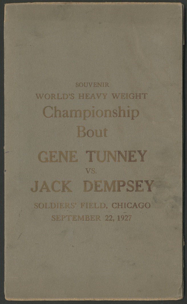 - 1927 Gene Tunney vs. Jack Depmsey II Souvenir Program