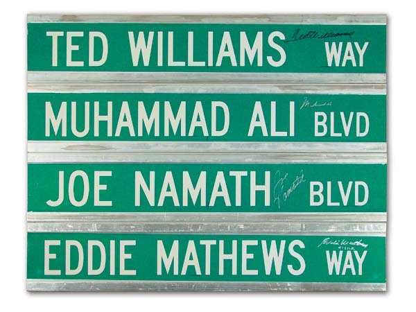 Sports Autographs - Baseball Stars & More Signed Street Signs (37)