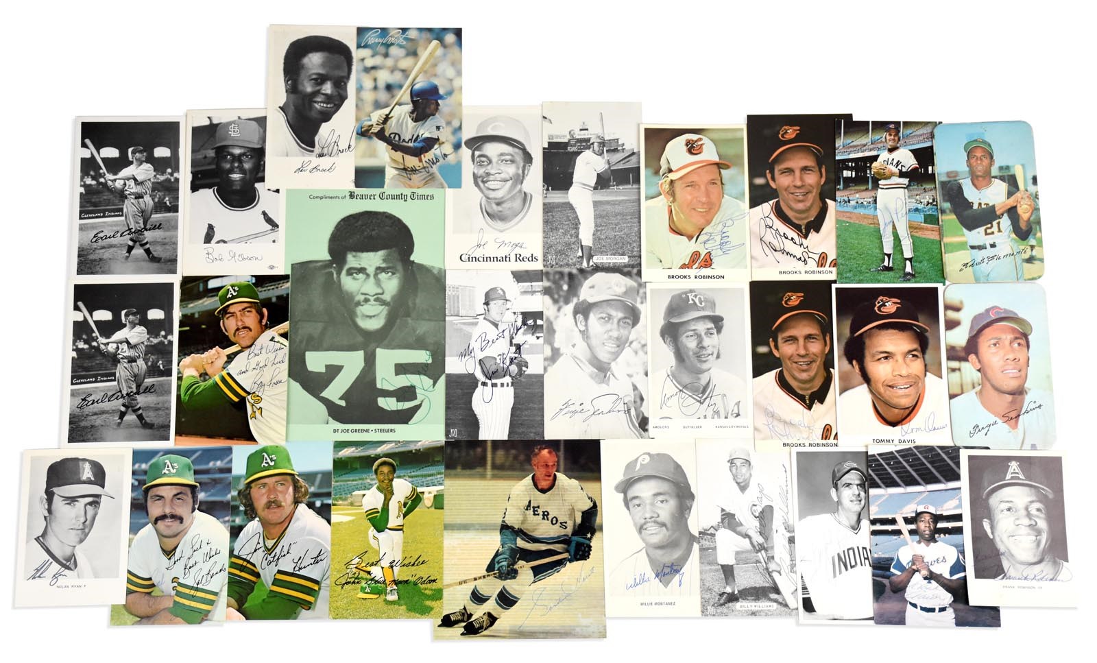 Hall of Famers and Stars Autographs & Postcards (25+)