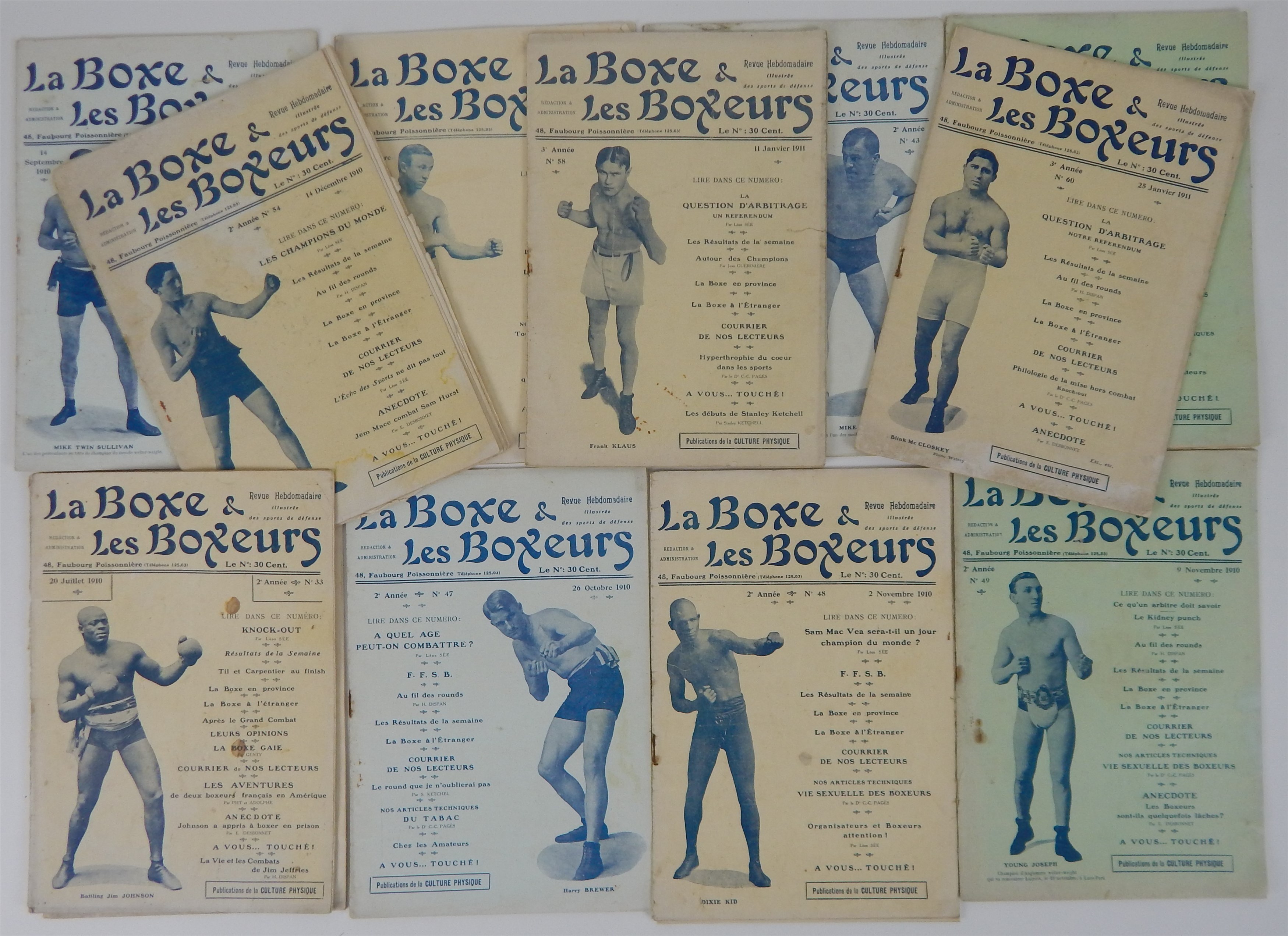 Memorabilia Boxing - 1910's La Boxe & Les Boxeurs Magazine Collection (49)