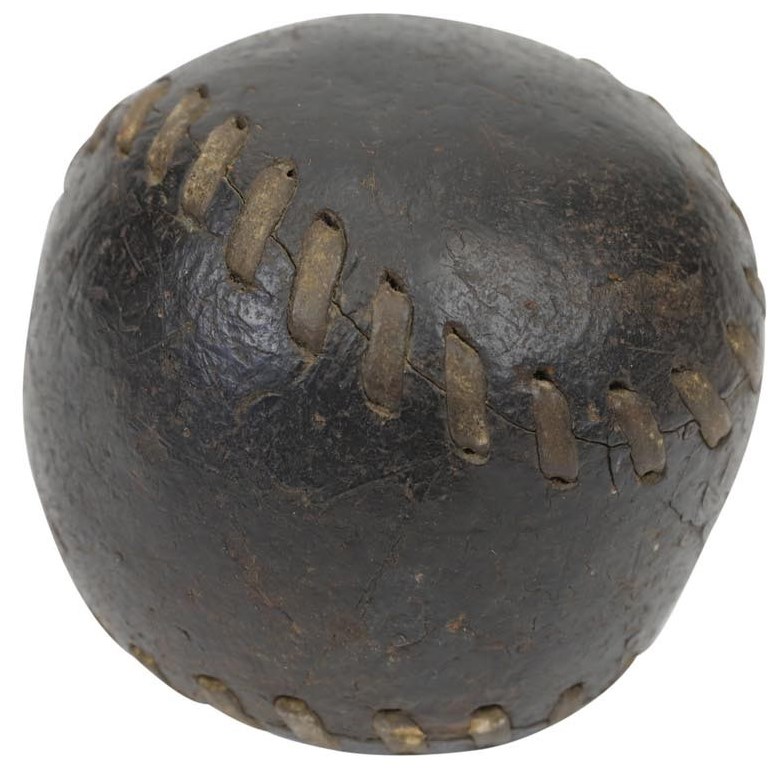 Stadium Artifacts - Early 1900s Cast Iron Baseball Doorstop from Buffalo B.B.C