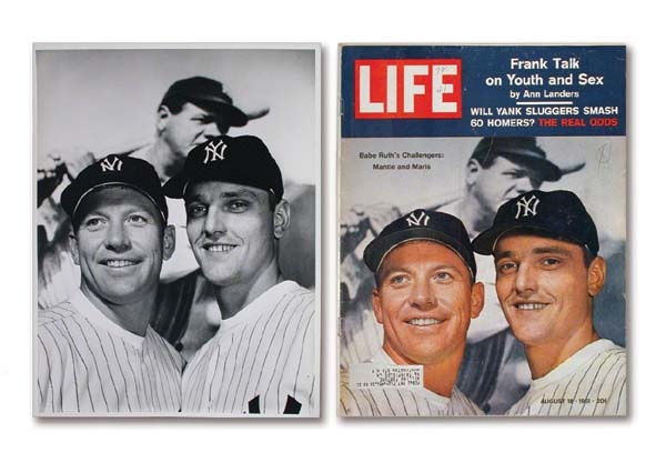 1961 Mantle & Maris Life Magazine Photograph (11x14")